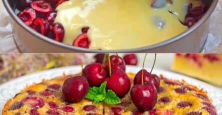 Torta cremosa alle ciliegie