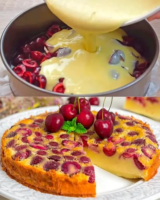 Torta cremosa alle ciliegie