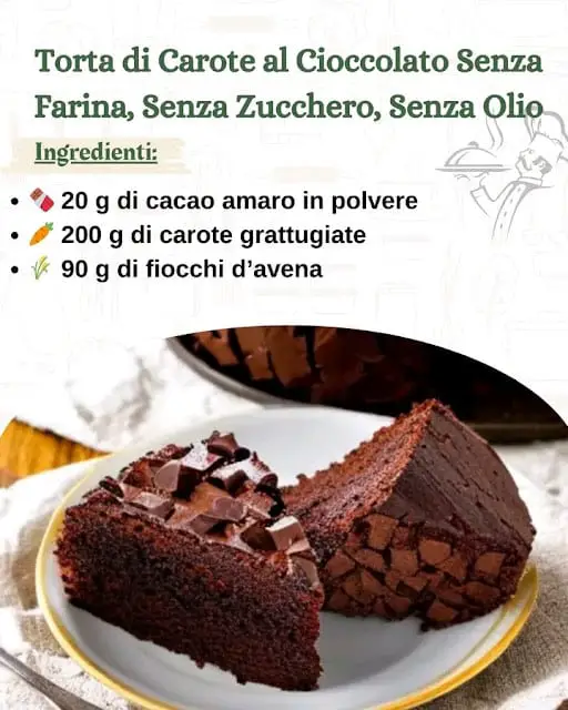 Torta di carote e cioccolato