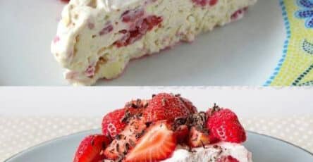 Torta gelato fragola crema