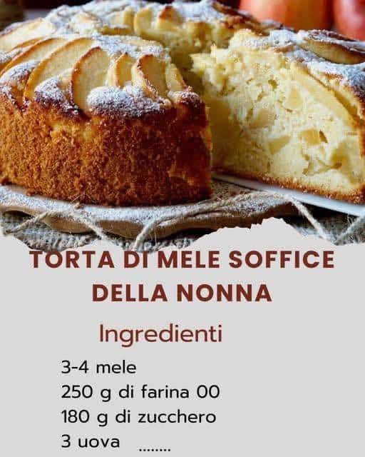 Torta mele soffice nonna