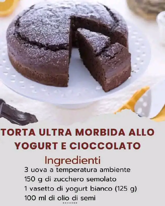 Torta yogurt cioccolato morbida