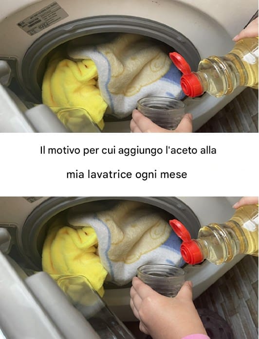 aceto nella lavatrice