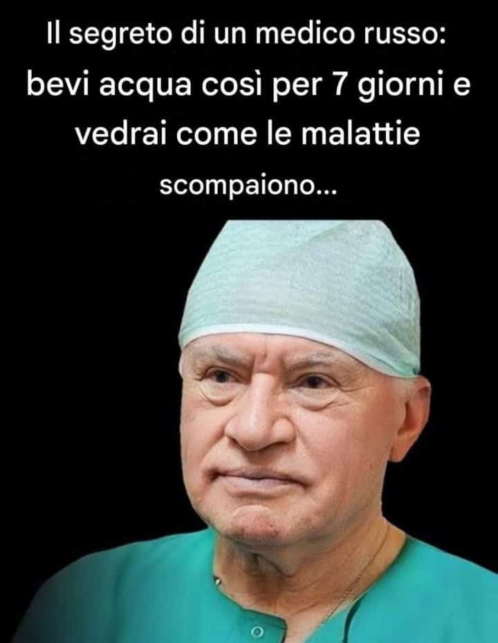 acqua correttamente salute