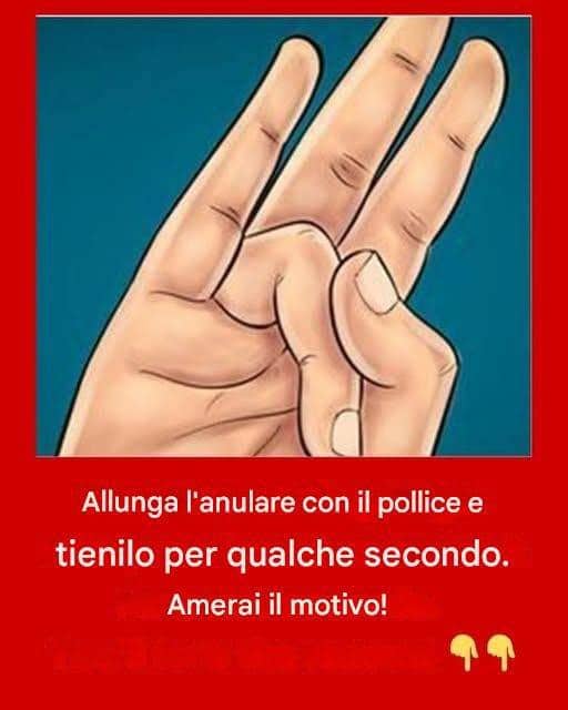 allunga l'anulare pollice