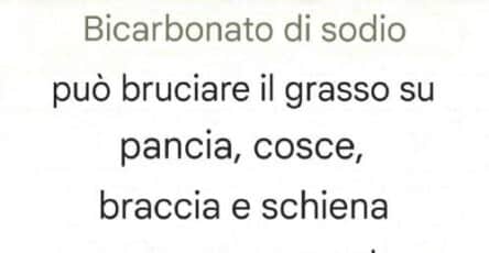 bicarbonato di sodio dimagrante