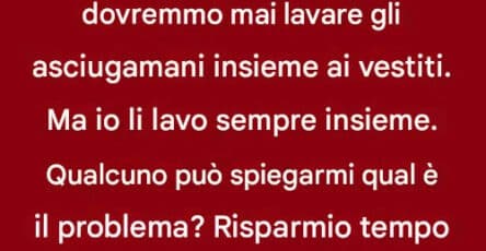 lavare asciugamani e vestiti