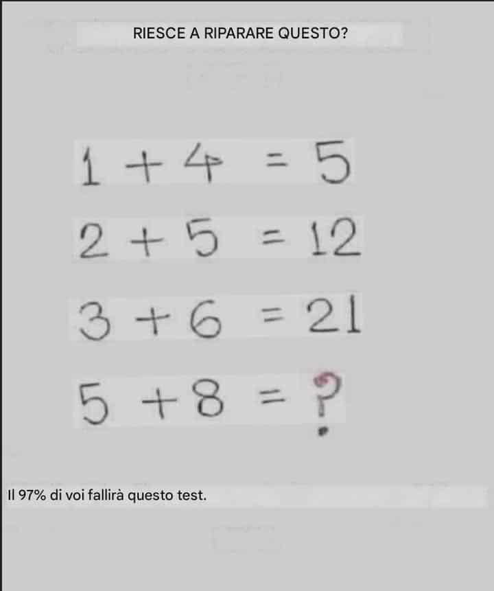 problema di matematica