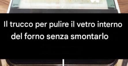pulire vetro interno forno
