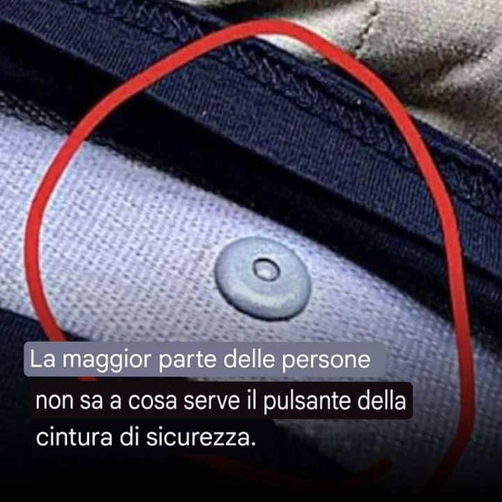 pulsante cintura sicurezza