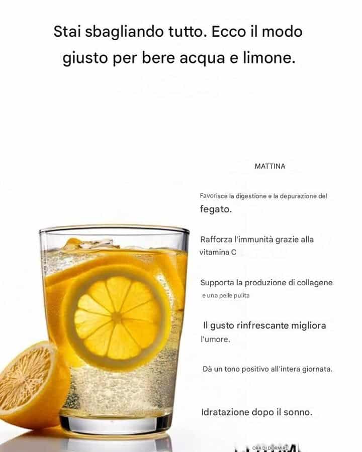 Acqua e limone ricetta