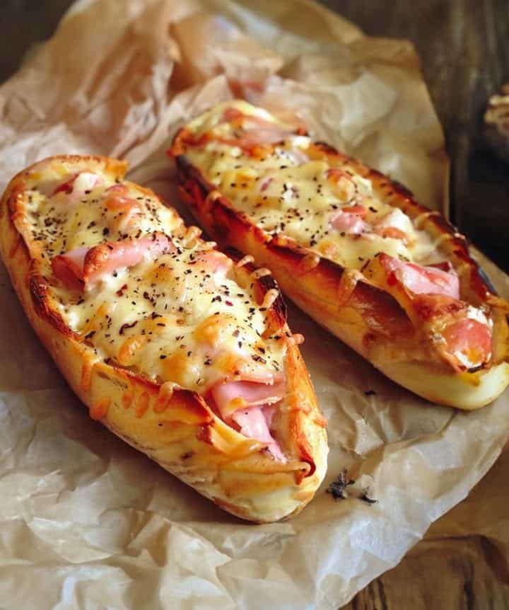 Baguette ripiene al prosciutto