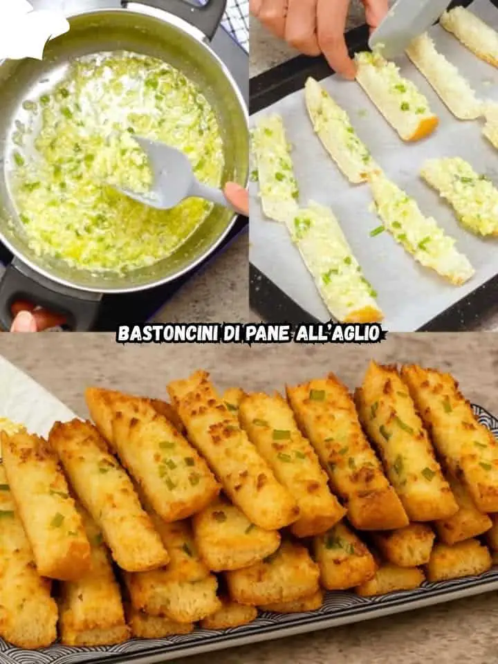Bastoncini di pane aglio