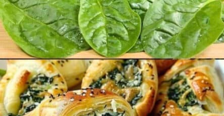 Bignè di formaggio e spinaci