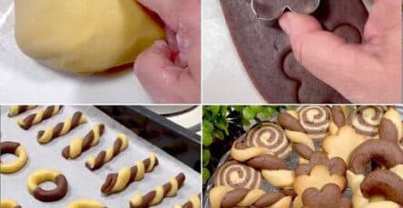 Biscotti bicolore senza burro