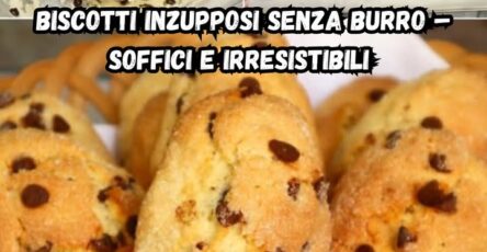 Biscotti inzupposi senza burro