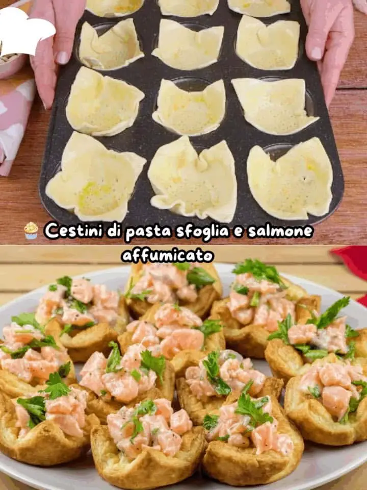 Cestini salmone affumicato