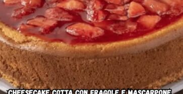 Cheesecake con fragole e mascarpone