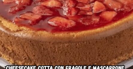 Cheesecake con fragole e mascarpone