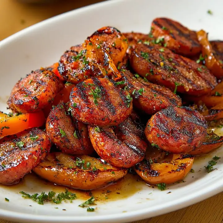 Chorizo grigliato e peperoni