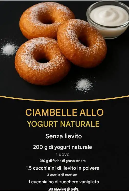 Ciambelle allo yogurt naturale