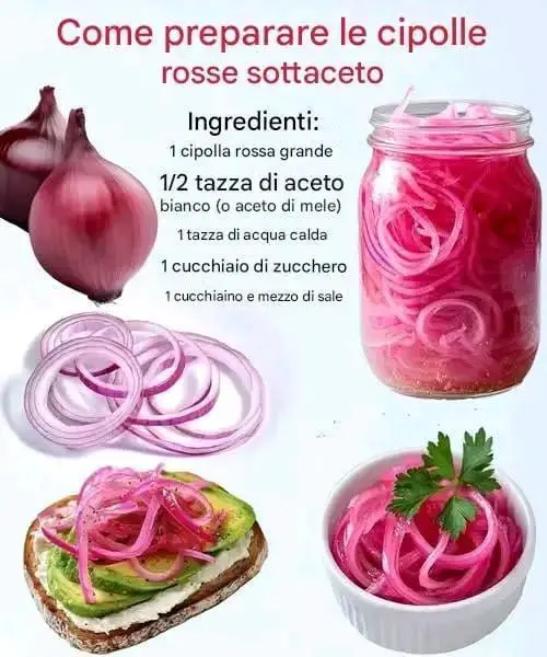 Cipolle rosse sott'aceto ricetta