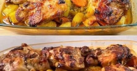 Cosce di pollo e patate