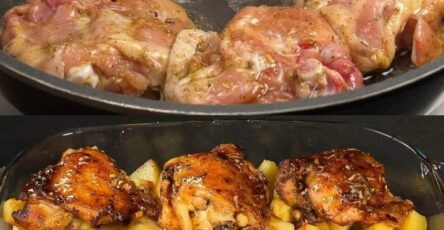 Cosce di pollo patate