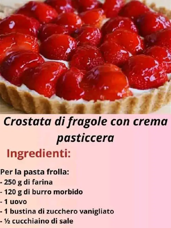 Crostata di fragole crema