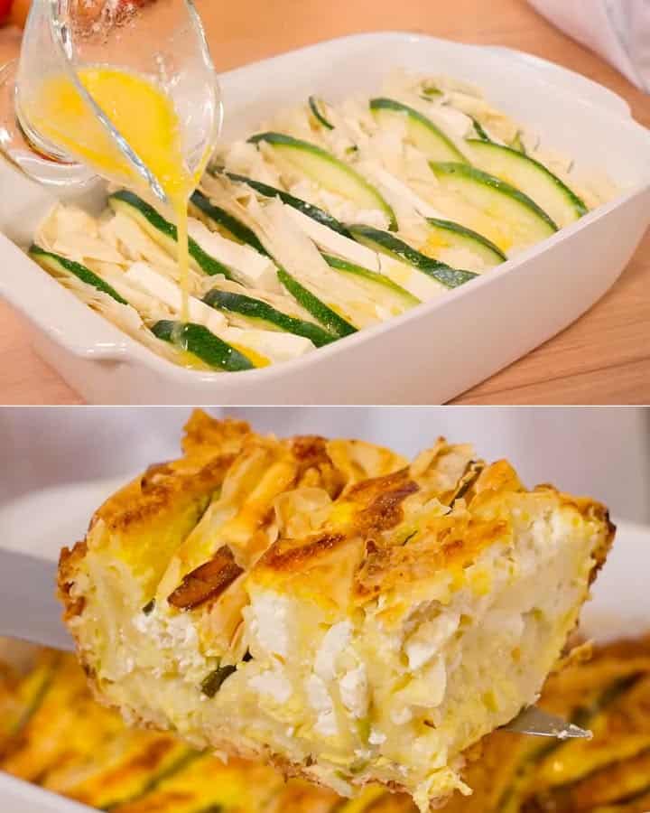 Crostata zucchine e feta