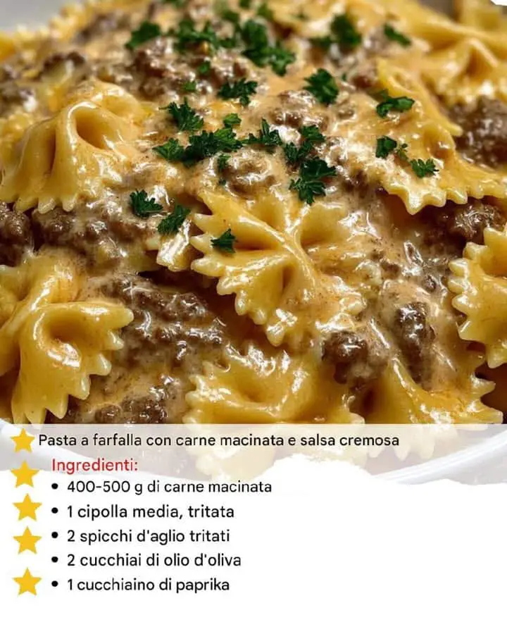 Farfalle con carne macinata