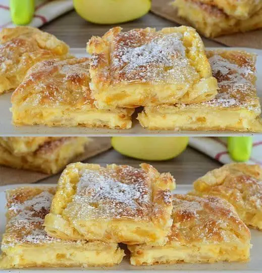 Fette di budino di mele
