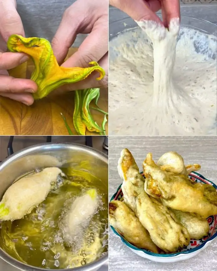 Fiori di zucca croccanti