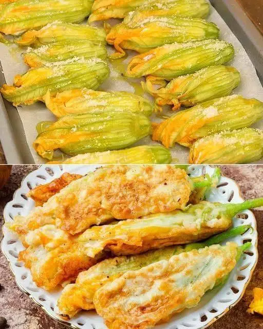 Fiori di zucca gratinati