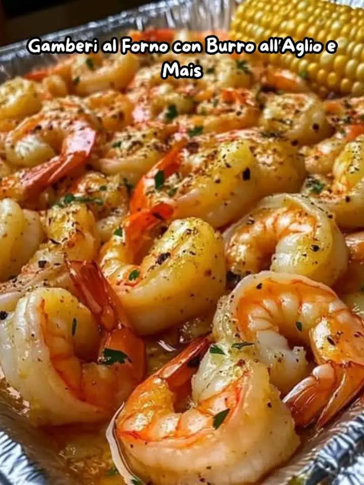 Gamberi al forno estivi
