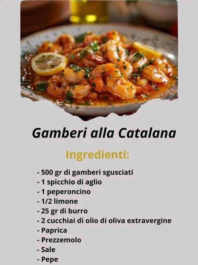 Gamberi freschi alla catalana