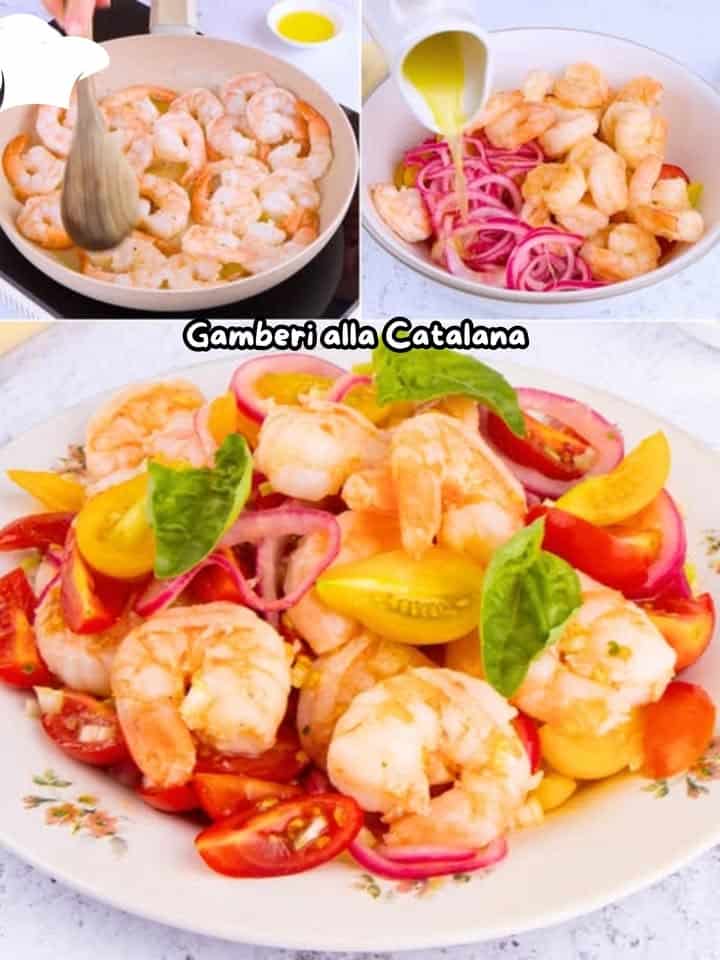 Gamberi freschi e colorati