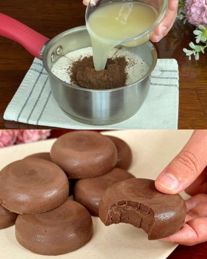 Gelatina al cioccolato light
