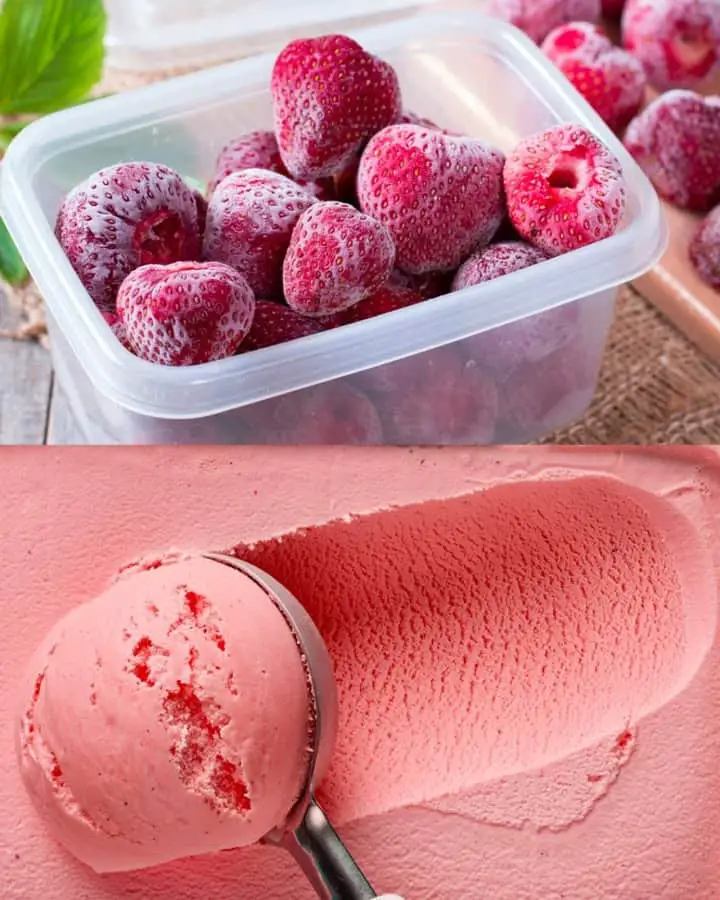 Gelato alla fragola senza gelatiera