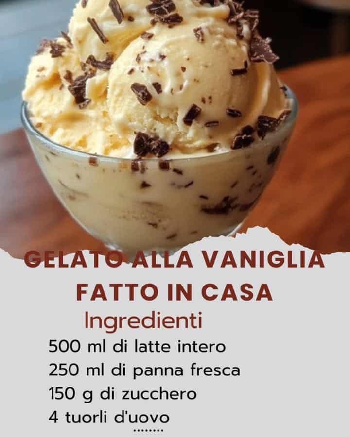 Gelato alla vaniglia fresco