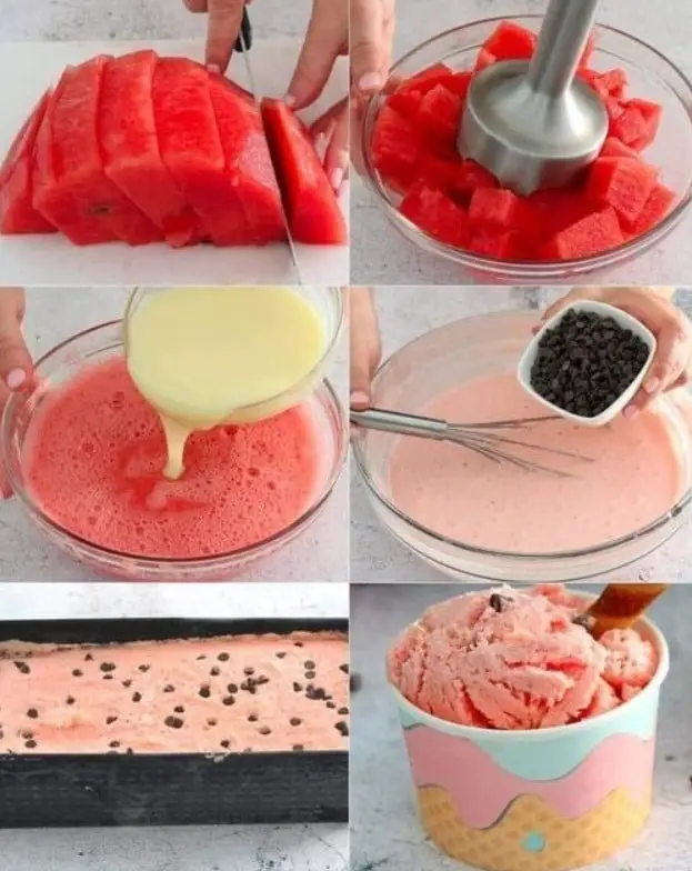 Gelato all'anguria fresco