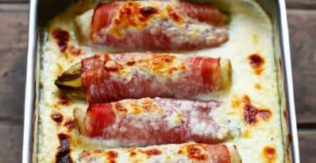 Indivia gratinata al prosciutto