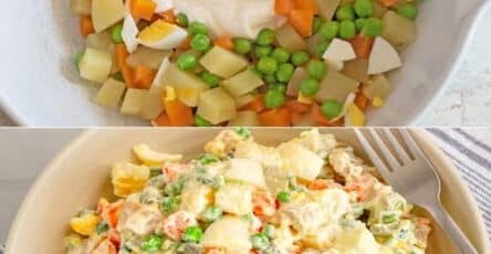 Insalata cremosa patate piselli