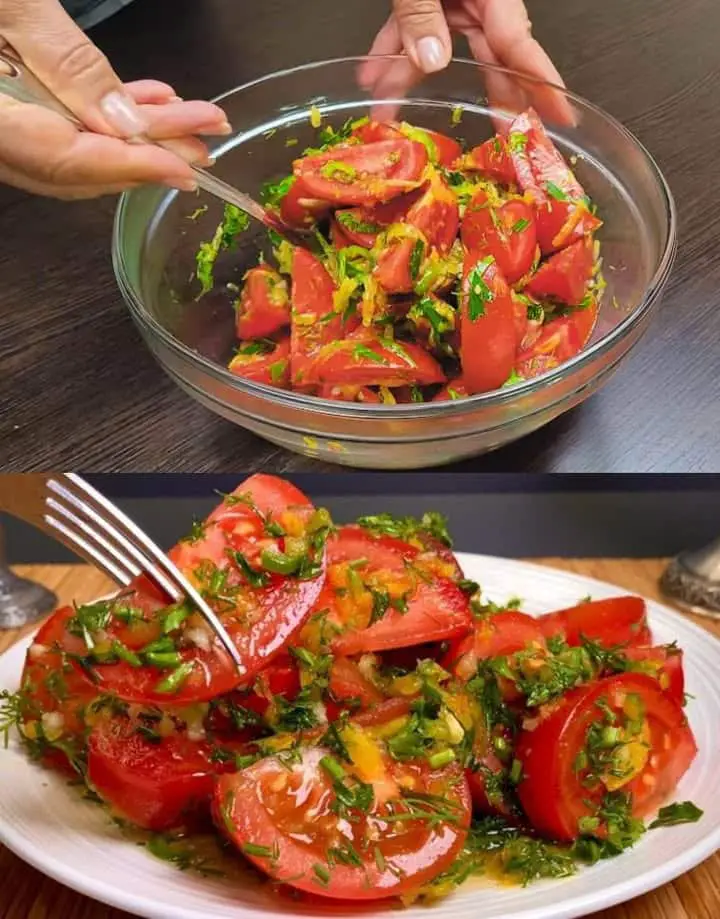 Insalata di pomodori veloce