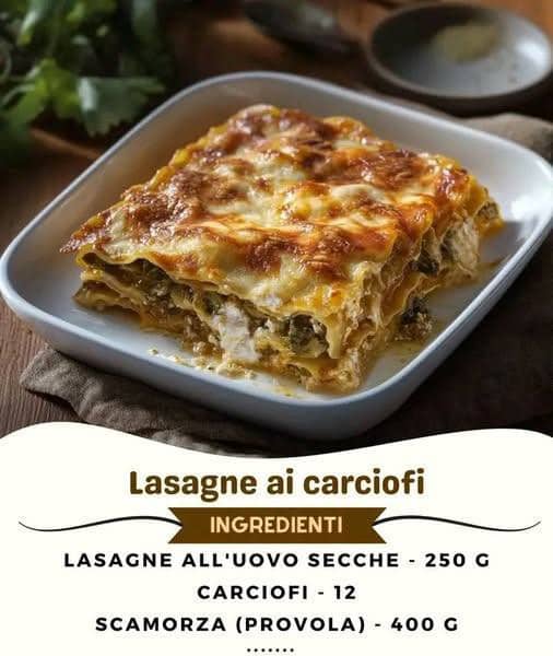 Lasagne ai carciofi
