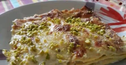 Lasagne mortadella pistacchi