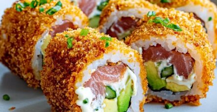 Maki di salmone croccante