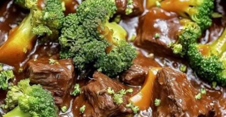 Manzo e broccoli in pentola
