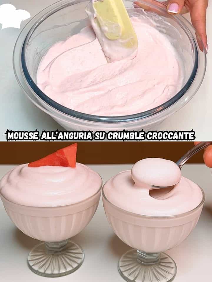 Mousse all'anguria dessert estivo