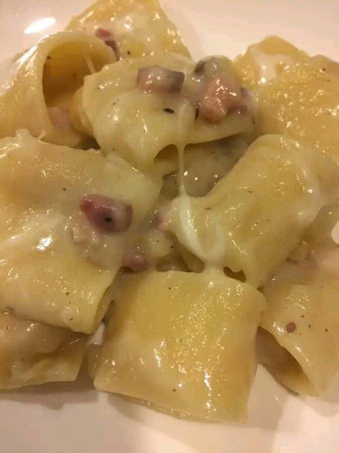 Paccheri con patate pancetta